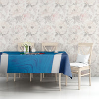 Custom Italy Football Tablecloth 2024 Gli Azzurri Marble Pattern - Wonder Print Shop