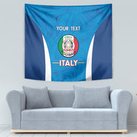 Custom Italy Football Tapestry 2024 Gli Azzurri Marble Pattern - Wonder Print Shop
