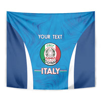 Custom Italy Football Tapestry 2024 Gli Azzurri Marble Pattern - Wonder Print Shop