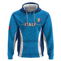 Custom Italy Football Zip Hoodie 2024 Gli Azzurri Marble Pattern - Wonder Print Shop