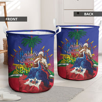 Catherine Flon Haiti Flag Day Laundry Basket Ayiti Cherie Coat Of Arms
