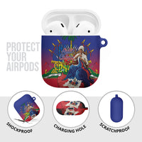 Catherine Flon Haiti Flag Day AirPods Case Ayiti Cherie Coat Of Arms