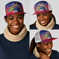 Catherine Flon Haiti Flag Day Mesh Trucker Cap Ayiti Cherie Coat Of Arms