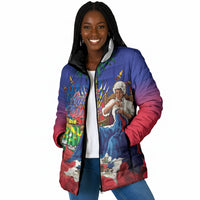 Catherine Flon Haiti Flag Day Padded Jacket Ayiti Cherie Coat Of Arms