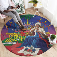 Catherine Flon Haiti Flag Day Round Carpet Ayiti Cherie Coat Of Arms