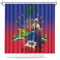 Catherine Flon Haiti Flag Day Shower Curtain Ayiti Cherie Coat Of Arms
