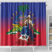 Catherine Flon Haiti Flag Day Shower Curtain Ayiti Cherie Coat Of Arms