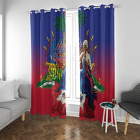 Catherine Flon Haiti Flag Day Window Curtain Ayiti Cherie Coat Of Arms
