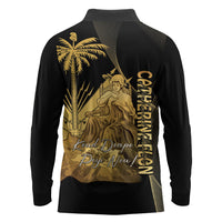 Catherine Flon Haiti Flag Day Long Sleeve Polo Shirt National Heroine Koud Drapo Peyi Nou
