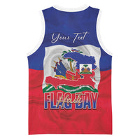 Personalized Haiti Flag Day Basketball Jersey Haitian Women Proud Flag Wave Style