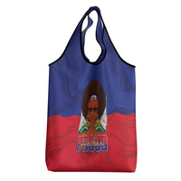 Haiti Flag Day Grocery Bag Haitian Women Proud Flag Wave Style