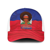 Haiti Flag Day Mesh Trucker Cap Haitian Women Proud Flag Wave Style