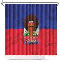 Haiti Flag Day Shower Curtain Haitian Women Proud Flag Wave Style
