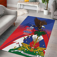 Haiti Flag Day Area Rug Haitian Blood American Heart Eagle With Flag
