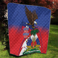 Haiti Flag Day Quilt Haitian Blood American Heart Eagle With Flag