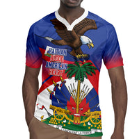 Haiti Flag Day Rugby Jersey Haitian Blood American Heart Eagle With Flag