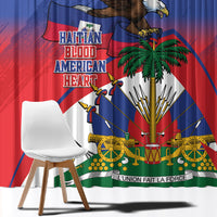 Haiti Flag Day Window Curtain Haitian Blood American Heart Eagle With Flag