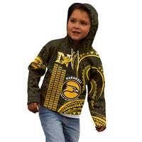 Hawaii Nanakuli High And Intermediate School Kid Hoodie Polynesian Kakau Pattern - Wonder Print Shop