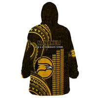 Hawaii Nanakuli High And Intermediate School Wearable Blanket Hoodie Polynesian Kakau Pattern - Wonder Print Shop