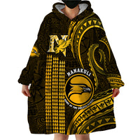 Hawaii Nanakuli High And Intermediate School Wearable Blanket Hoodie Polynesian Kakau Pattern - Wonder Print Shop