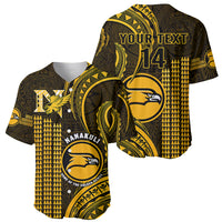 Personalised Hawaii Nanakuli High And Intermediate School Baseball Jersey Polynesian Kakau Pattern - Wonder Print Shop