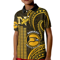 Personalised Hawaii Nanakuli High And Intermediate School Kid Polo Shirt Polynesian Kakau Pattern - Wonder Print Shop