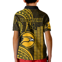 Personalised Hawaii Nanakuli High And Intermediate School Kid Polo Shirt Polynesian Kakau Pattern - Wonder Print Shop