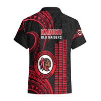 Hawaii Kahuku High And Intermediate School Hawaiian Shirt Red Raiders Kakau Pattern - Wonder Print Shop