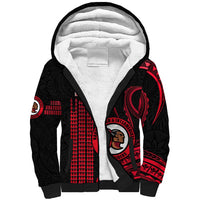 Personalised Hawaii Kahuku High And Intermediate School Sherpa Hoodie Red Raiders Kakau Pattern - Wonder Print Shop