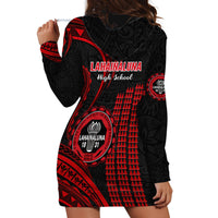 Hawaii Lahainaluna High School Hoodie Dress Polynesian Kakau Pattern - Wonder Print Shop