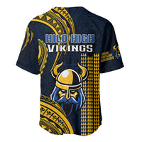 Hawaii Hilo High School Baseball Jersey Vikings Polynesian Kakau Pattern - Wonder Print Shop