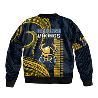 Hawaii Hilo High School Bomber Jacket Vikings Polynesian Kakau Pattern - Wonder Print Shop