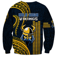 Hawaii Hilo High School Sweatshirt Vikings Polynesian Kakau Pattern - Wonder Print Shop