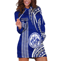 Hawaii Waiakea High School Hoodie Dress Polynesian Kakau Pattern - Wonder Print Shop