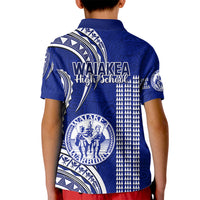 Hawaii Waiakea High School Kid Polo Shirt Polynesian Kakau Pattern - Wonder Print Shop