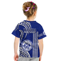 Hawaii Waiakea High School Kid T Shirt Polynesian Kakau Pattern - Wonder Print Shop