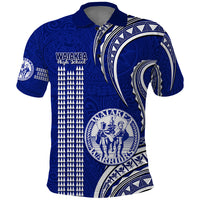 Hawaii Waiakea High School Polo Shirt Polynesian Kakau Pattern - Wonder Print Shop