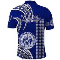 Hawaii Waiakea High School Polo Shirt Polynesian Kakau Pattern - Wonder Print Shop