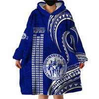 Hawaii Waiakea High School Wearable Blanket Hoodie Polynesian Kakau Pattern - Wonder Print Shop