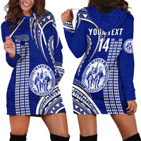 Personalised Hawaii Waiakea High School Hoodie Dress Polynesian Kakau Pattern - Wonder Print Shop