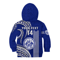 Personalised Hawaii Waiakea High School Kid Hoodie Polynesian Kakau Pattern - Wonder Print Shop