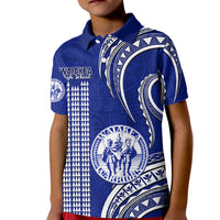 Personalised Hawaii Waiakea High School Kid Polo Shirt Polynesian Kakau Pattern - Wonder Print Shop
