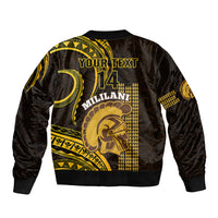 Personalised Hawaii Mililani High School Bomber Jacket Polynesian Kakau Pattern - Wonder Print Shop