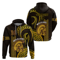 Personalised Hawaii Mililani High School Hoodie Polynesian Kakau Pattern - Wonder Print Shop
