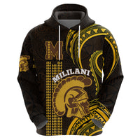 Personalised Hawaii Mililani High School Hoodie Polynesian Kakau Pattern - Wonder Print Shop