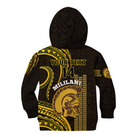Personalised Hawaii Mililani High School Kid Hoodie Polynesian Kakau Pattern - Wonder Print Shop