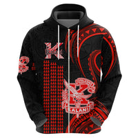 Personalised Hawaii Kalani High School Hoodie Polynesian Kakau Pattern - Wonder Print Shop