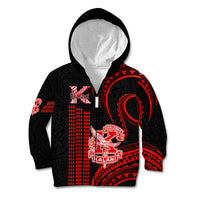 Personalised Hawaii Kalani High School Kid Hoodie Polynesian Kakau Pattern - Wonder Print Shop