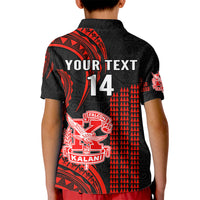 Personalised Hawaii Kalani High School Kid Polo Shirt Polynesian Kakau Pattern - Wonder Print Shop