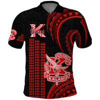 Personalised Hawaii Kalani High School Polo Shirt Polynesian Kakau Pattern - Wonder Print Shop